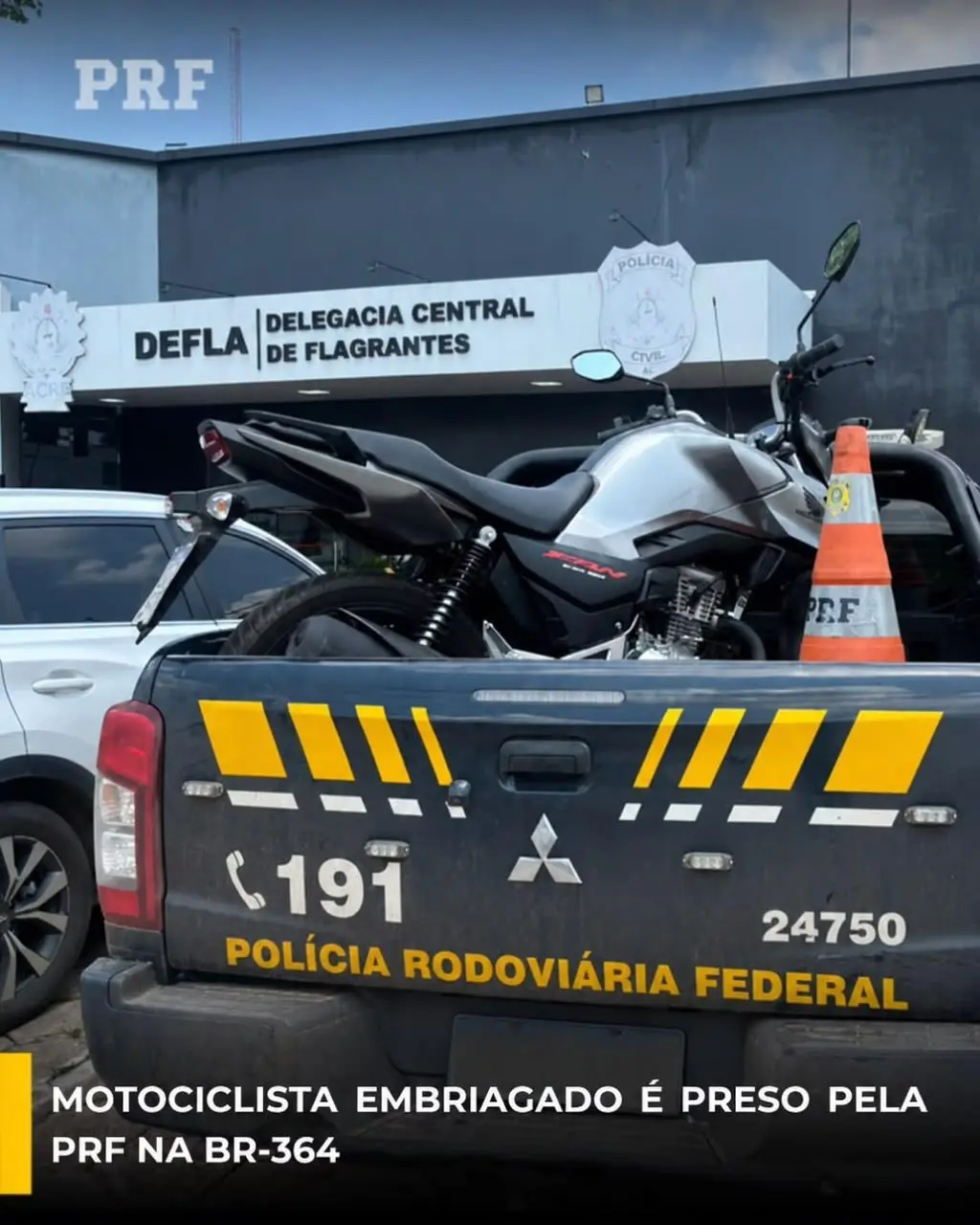 Homem com tornozeleira é preso por embriaguez ao volante na BR-364