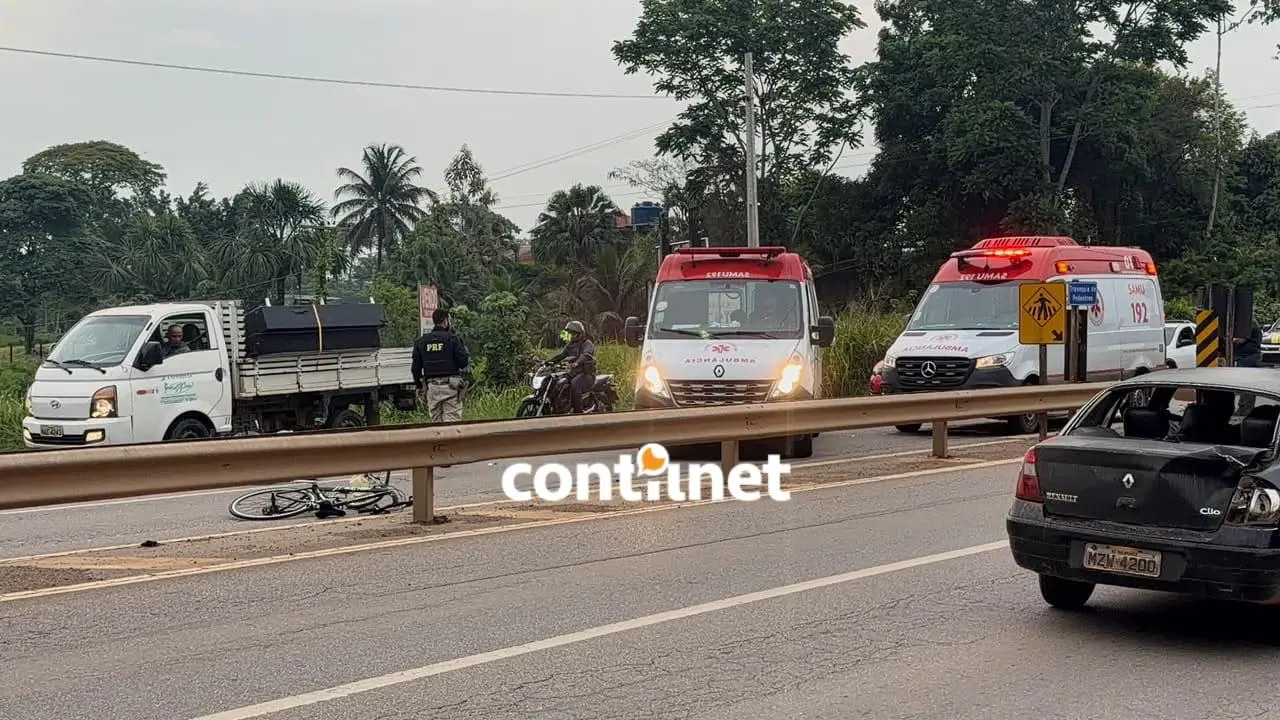 Idoso e mulher ficam feridos após colisão entre bicicleta e moto em Rio Branco