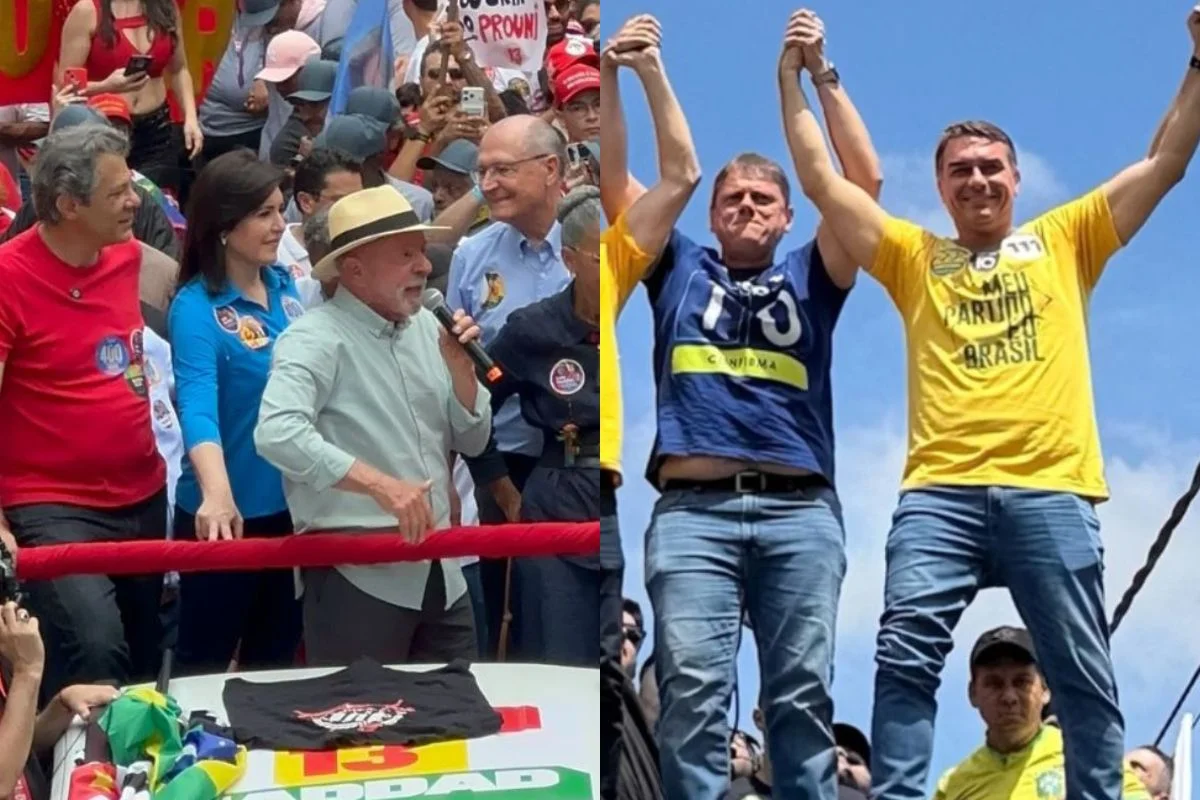 Na véspera da eleição, Lula e Flávio Bolsonaro projetam vitória em 1º turno